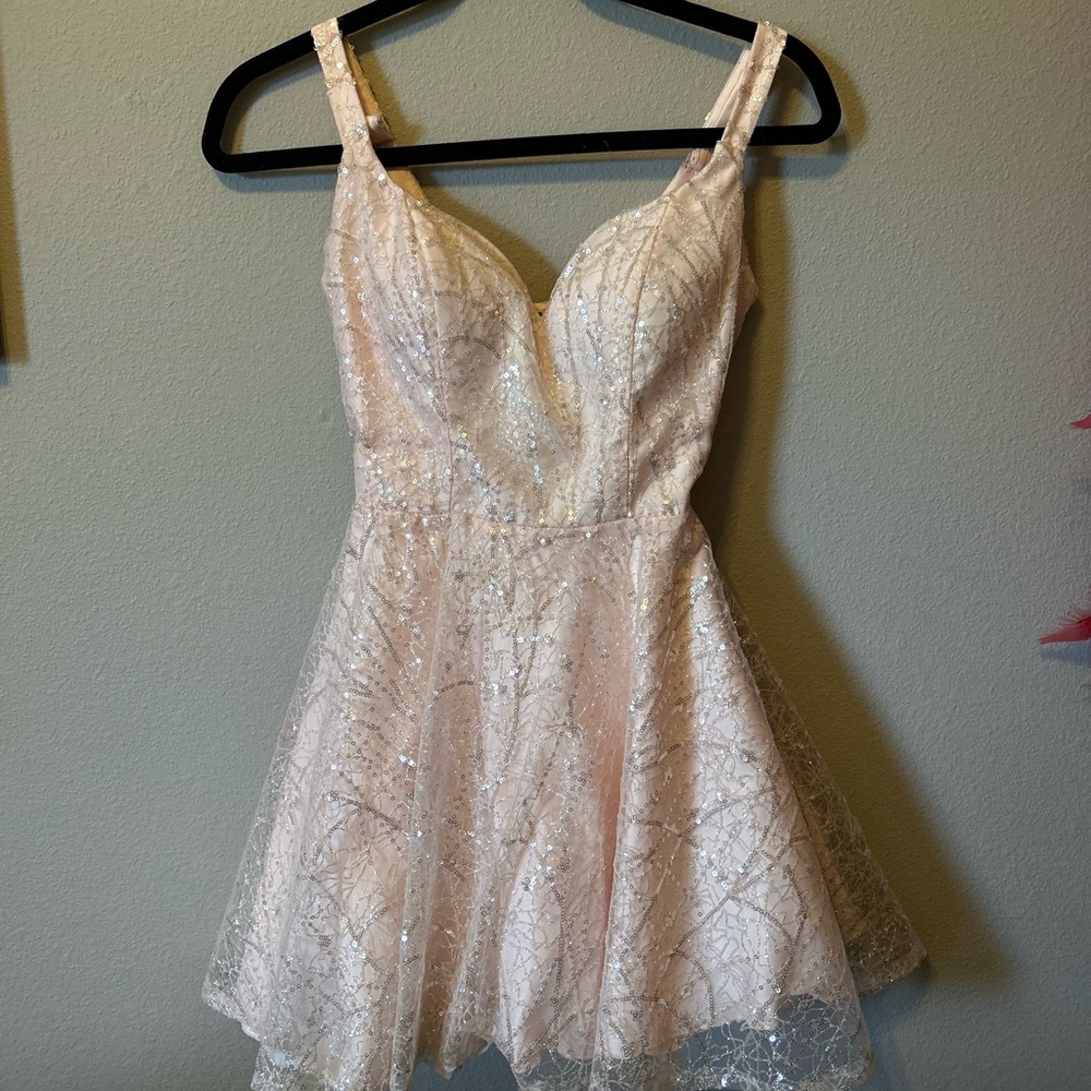 Sparkling Pink Sleeveless Dress